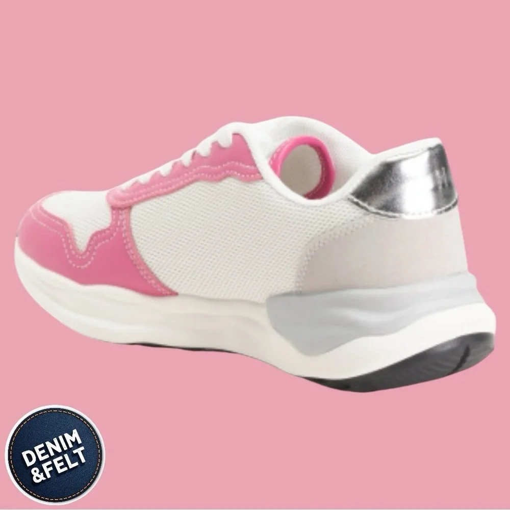 Vintage Havana Women’s Shoes/Sneakers | Color: White/Glitter Silver/Fuchsia |NEW